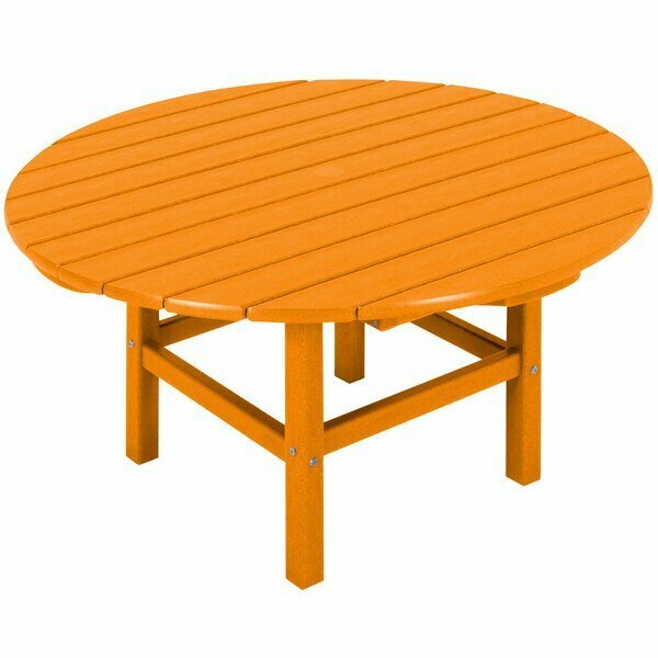 Polywood 38'' Tangerine Round Conversation Table 633RCT38TA